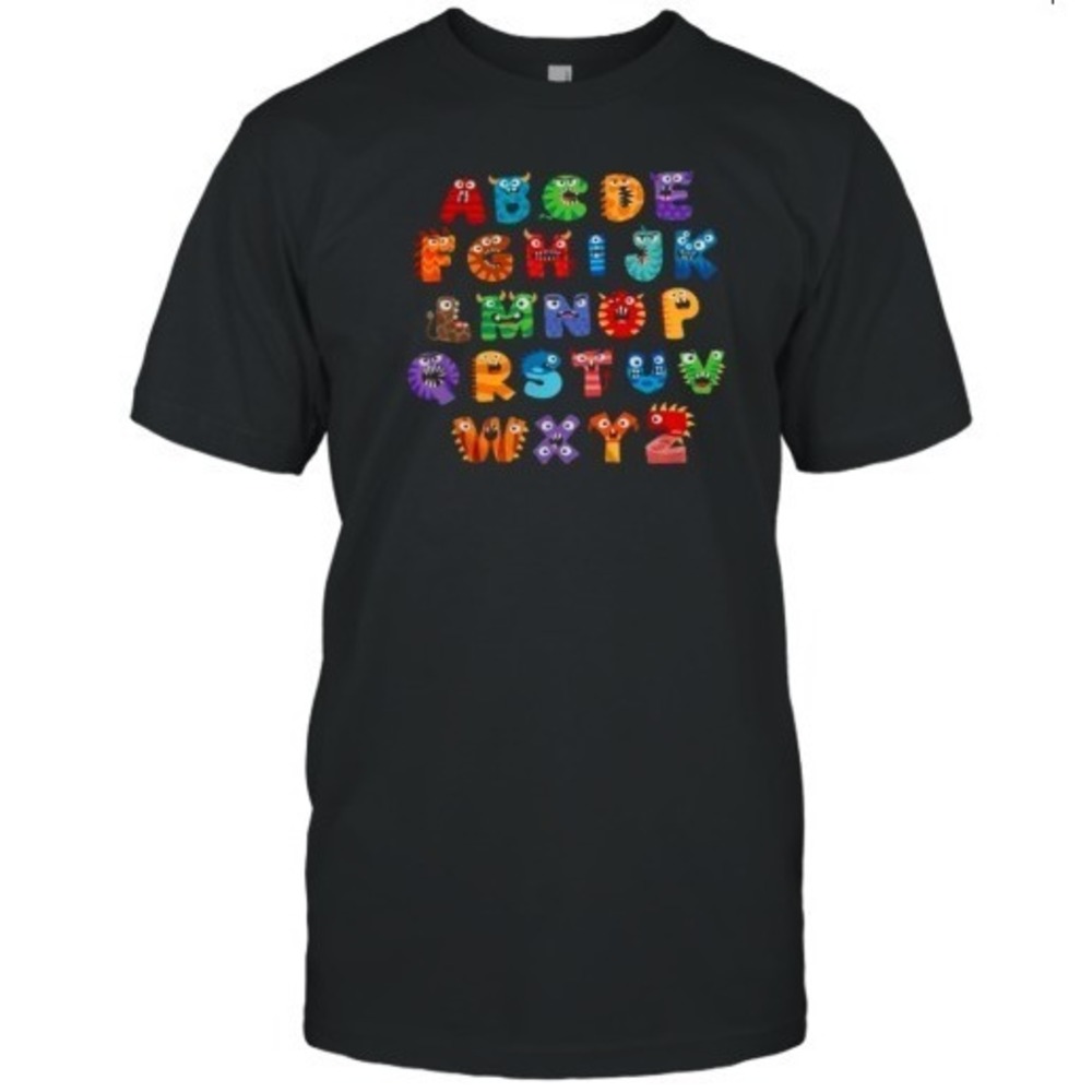 Cute Halloween Monster Alphabet School Tote Bag T-Shirt
